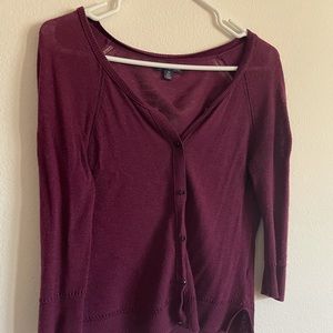 Maroon American eagle button down cardigan